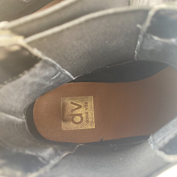 Black Leather Dolce Vita Coraline Chelsea Boots - Picture 7 of 9